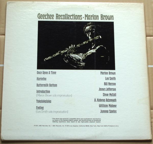 LP●Marion Brown マリオン・ブラウン Geechee Recollections