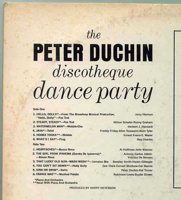 LP● ダンス音楽 THE PETER DUCHIN DISCOTHEQUE DANCE PARTY 重量盤